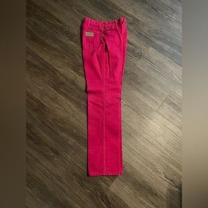 Vibrant Red Women's Straight Leg Jeans